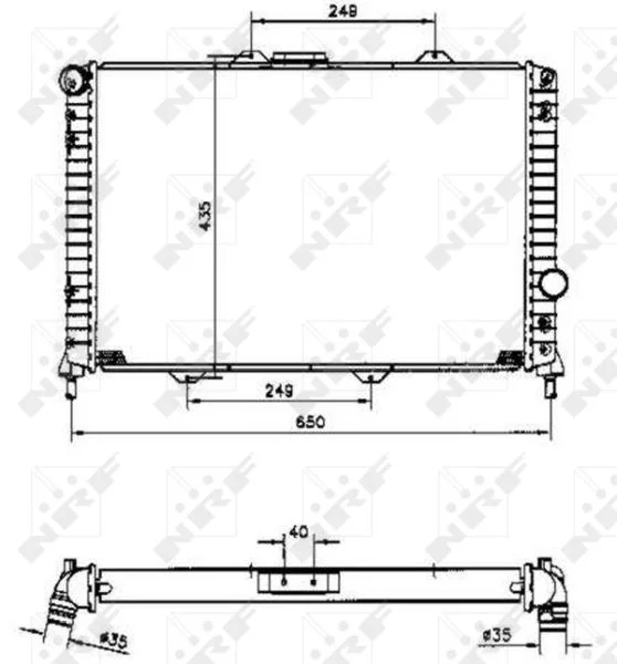 Radiator, engine cooling NRF 58254