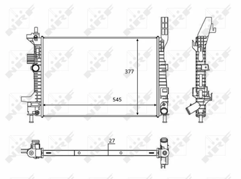 Radiator, engine cooling NRF 58284