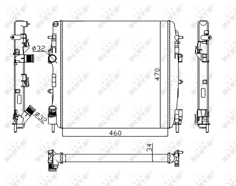 Radiador, arrefecimento do motor NRF 58317A