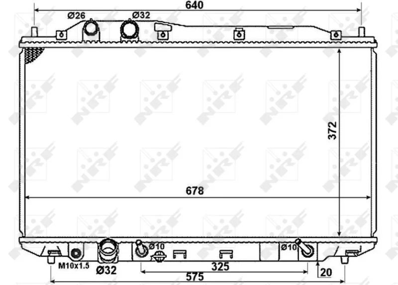 Radiador, arrefecimento do motor NRF 58379