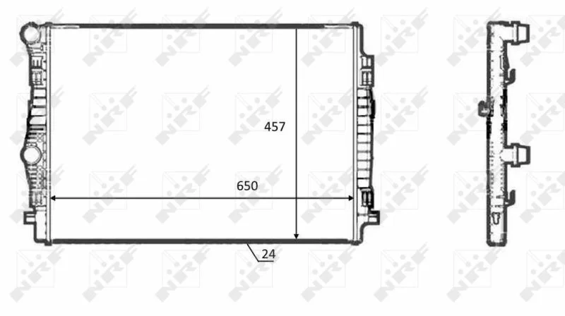 Radiador, arrefecimento do motor NRF 58392