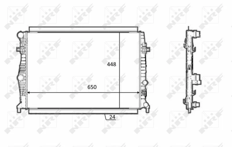 Radiator, engine cooling NRF 58398