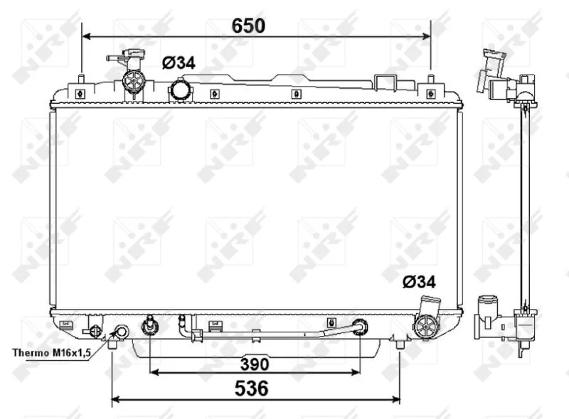 Radiador, arrefecimento do motor NRF 58415