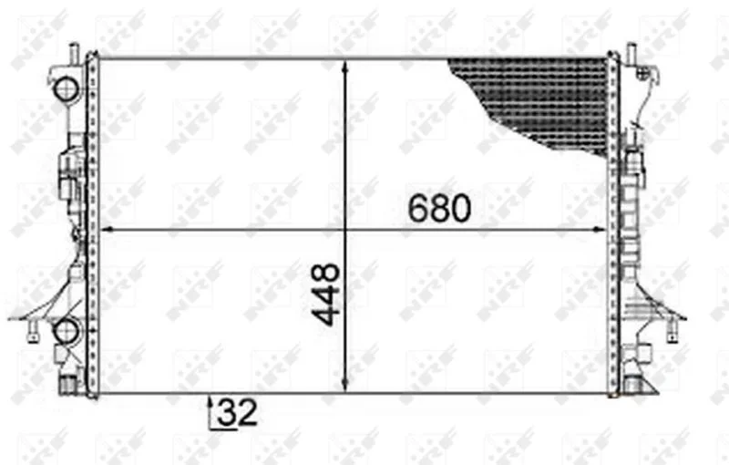 Radiador, arrefecimento do motor NRF 58479