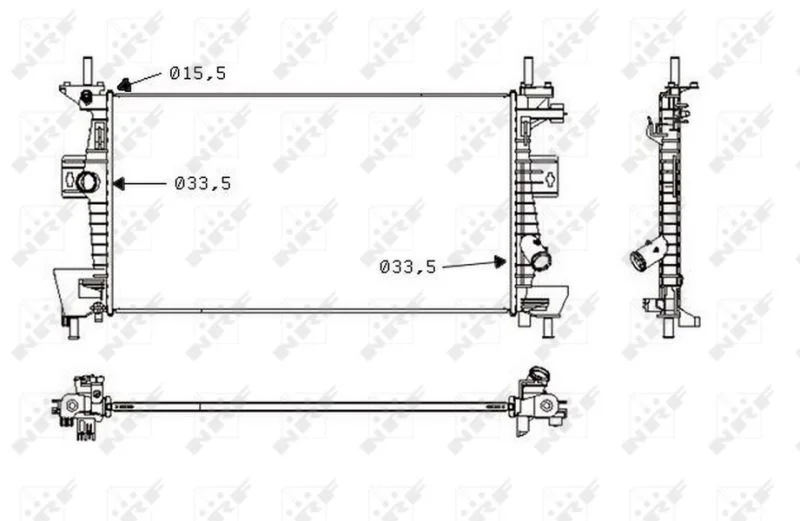Radiador, arrefecimento do motor NRF 58487