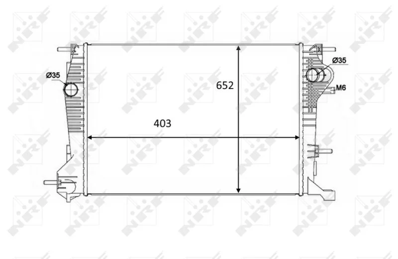 Radiador, arrefecimento do motor NRF 58488