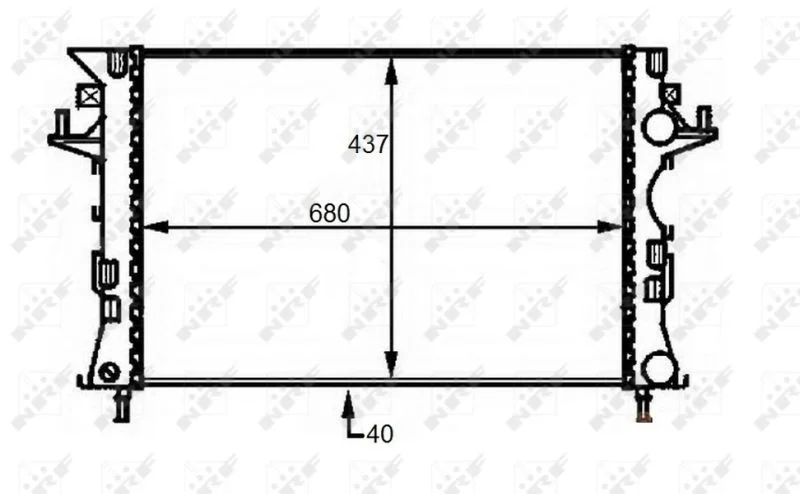 Radiador, arrefecimento do motor NRF 58490