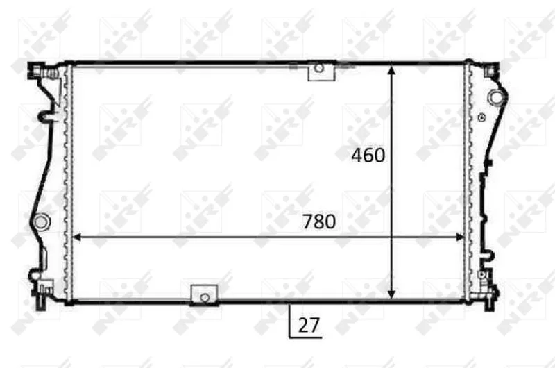 Radiador, arrefecimento do motor NRF 58498