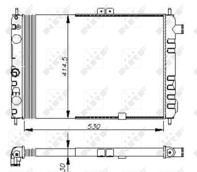 Radiador, arrefecimento do motor NRF 58670