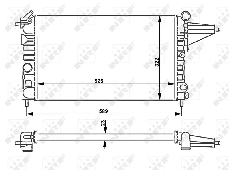 Radiador, arrefecimento do motor NRF 58775