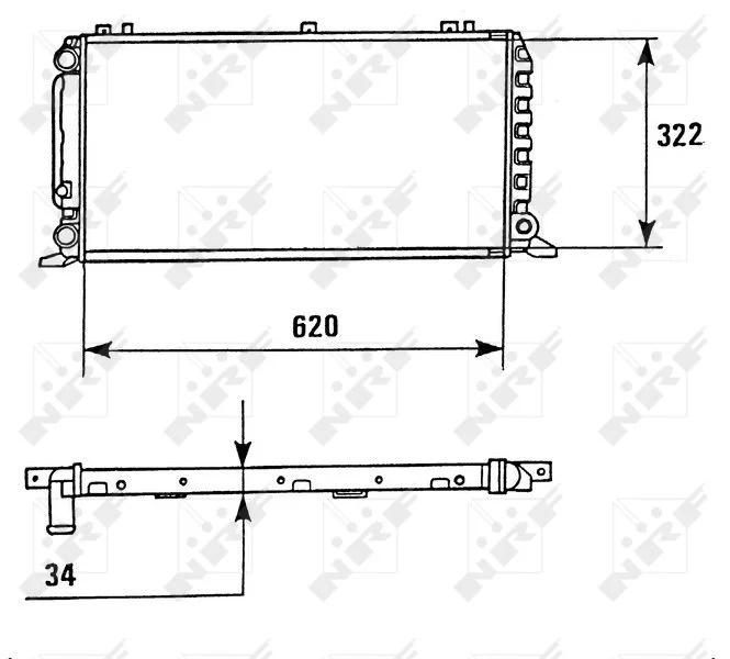 Radiator, engine cooling NRF 58928