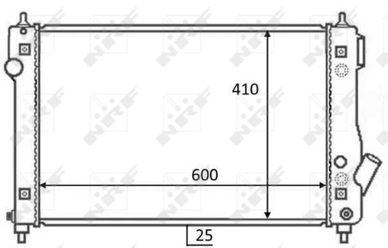 Radiador, arrefecimento do motor NRF 59054