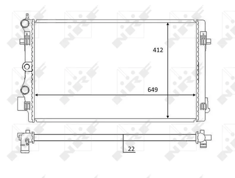 Radiator, engine cooling NRF 59056