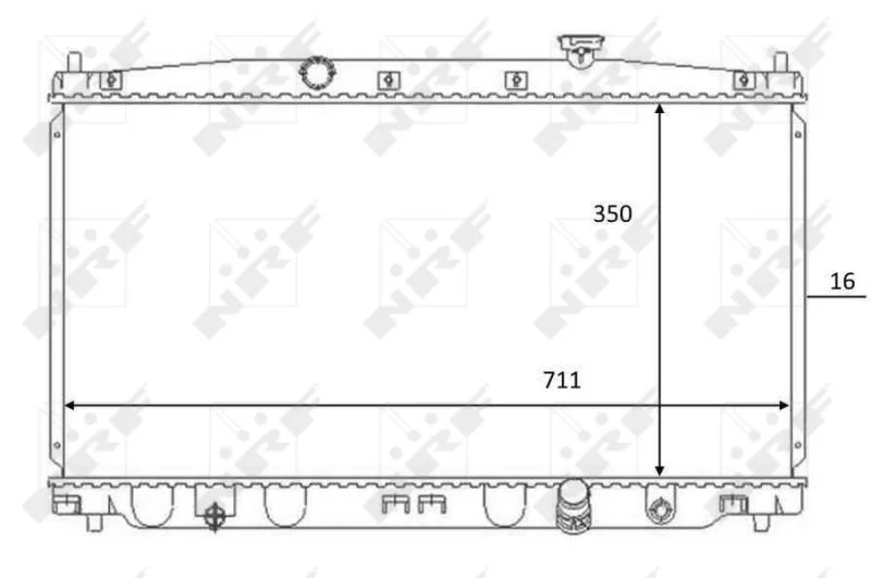 Radiator, engine cooling NRF 59066