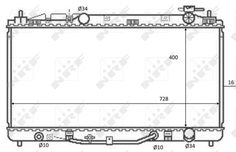 Radiador, arrefecimento do motor NRF 59079