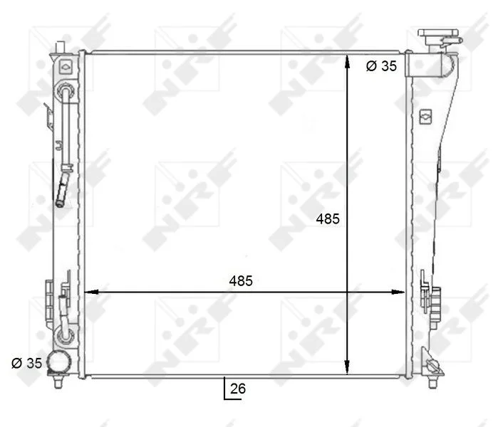 Radiador, arrefecimento do motor NRF 59087