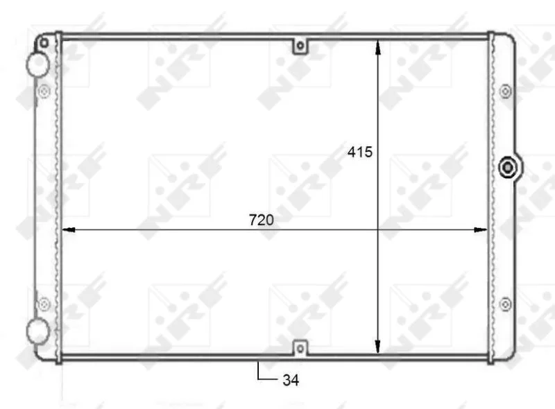Radiator, engine cooling NRF 59088