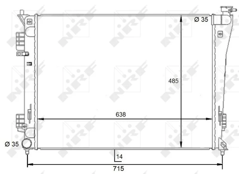 Radiador, arrefecimento do motor NRF 59092