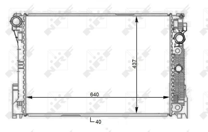 Radiador, arrefecimento do motor NRF 59108