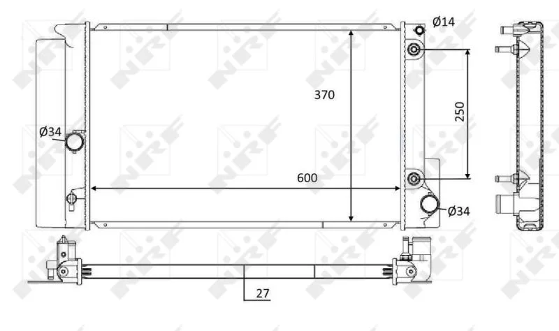 Radiator, engine cooling NRF 59115