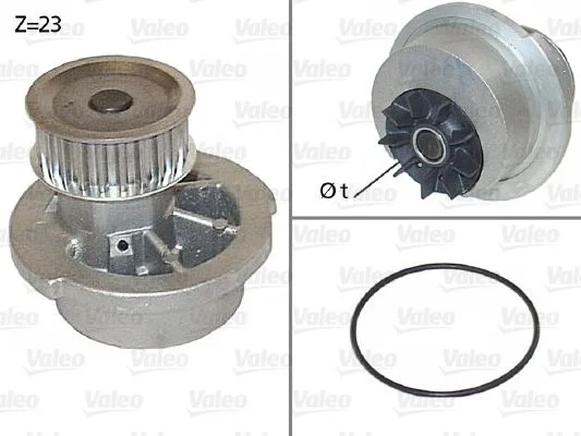 Bomba de água, arrefecimento do motor VALEO 506308