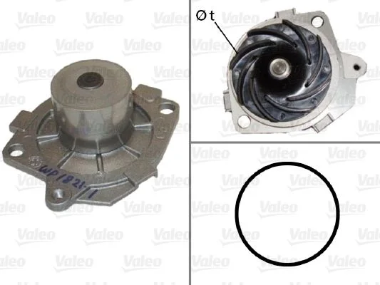 Bomba de água, arrefecimento do motor VALEO 506590