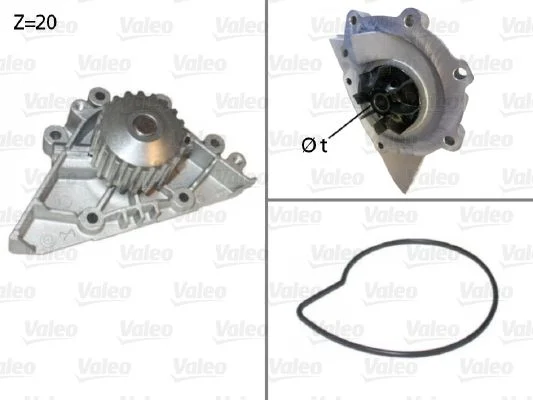Bomba de água, arrefecimento do motor VALEO 506720