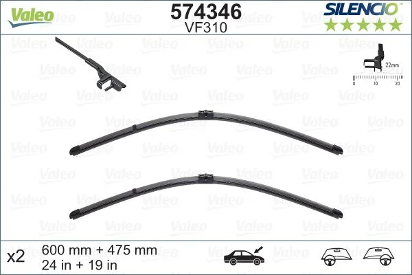 Escova limpa-parabrisas VALEO 574346