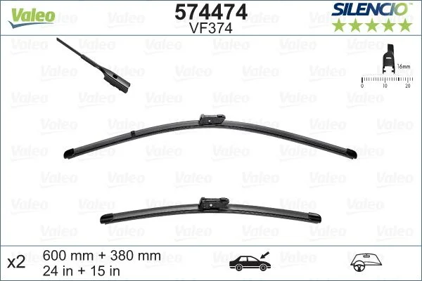 Escova limpa-parabrisas VALEO 574474