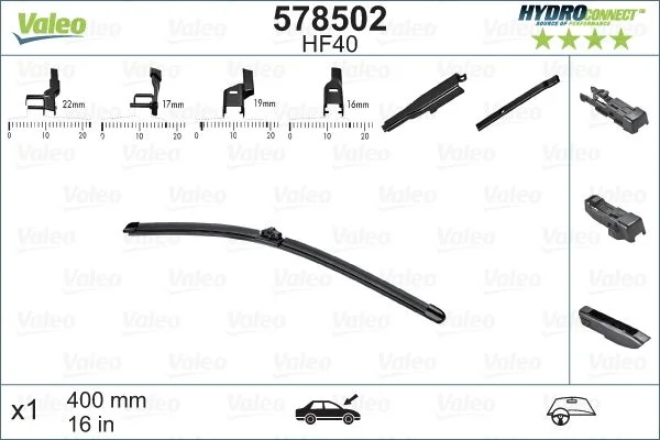Escova limpa-parabrisas VALEO 578502
