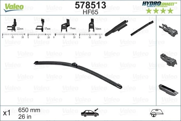 Escova limpa-parabrisas VALEO 578513