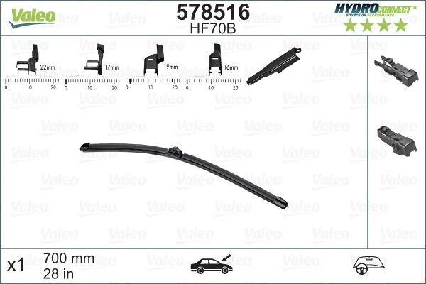 Escova limpa-parabrisas VALEO 578516