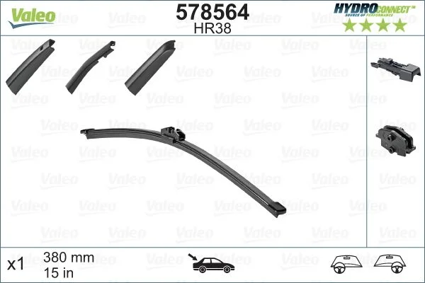 Escova limpa-parabrisas VALEO 578564
