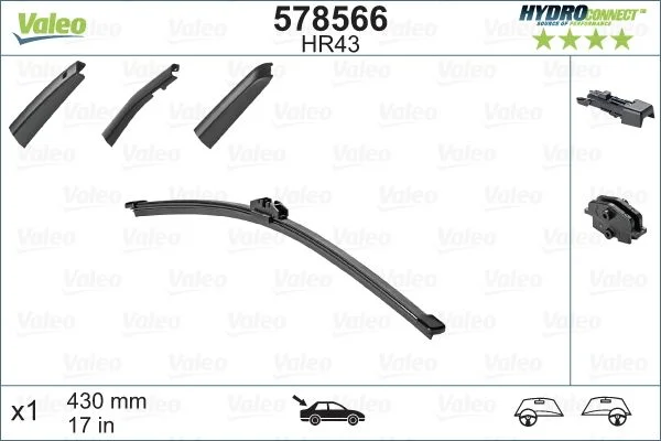Escova limpa-parabrisas VALEO 578566