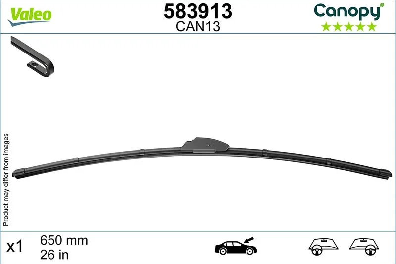 Escova limpa-parabrisas VALEO 583913