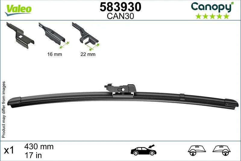 Escova limpa-parabrisas VALEO 583930
