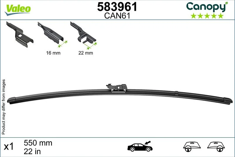Wiper Blade VALEO 583961