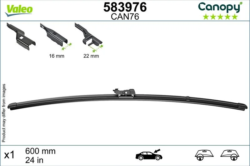 Escova limpa-parabrisas VALEO 583976