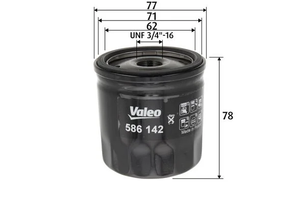 Filtro de Óleo VALEO 586142