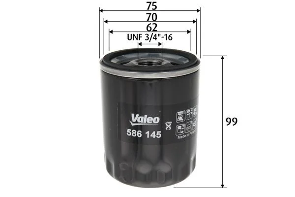 Filtro de Óleo VALEO 586145