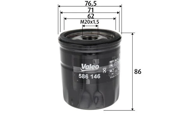 Filtro de Óleo VALEO 586146