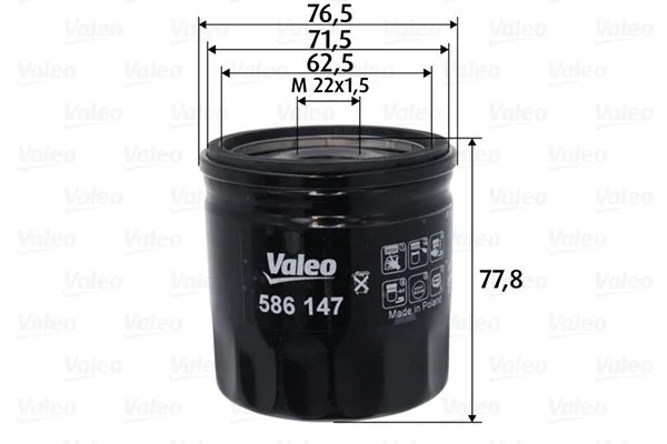 Filtro de Óleo VALEO 586147