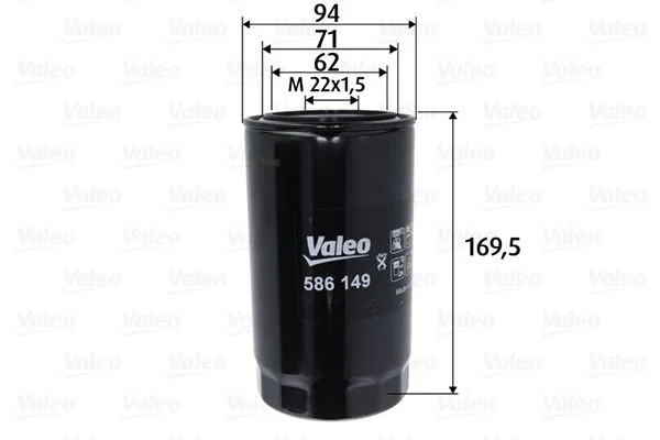 Filtro de Óleo VALEO 586149