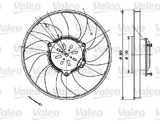 Ventilador, refrigeração do motor VALEO 696082