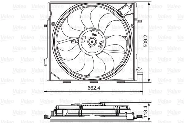 Ventilador, refrigeração do motor VALEO 696873