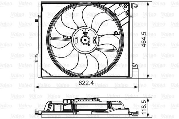 Ventilador, refrigeração do motor VALEO 696882
