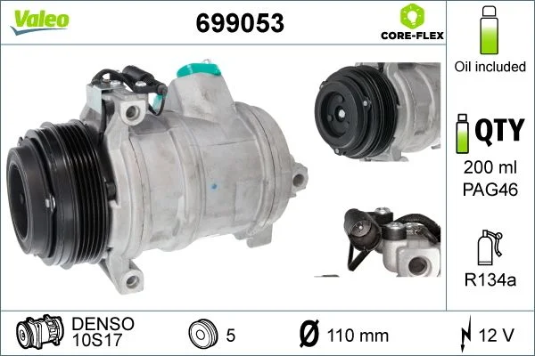 Compressor, ar condicionado VALEO 699053