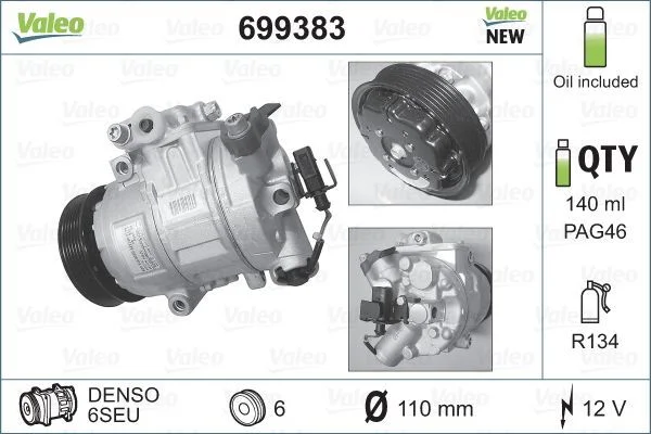 Compressor, ar condicionado VALEO 699383
