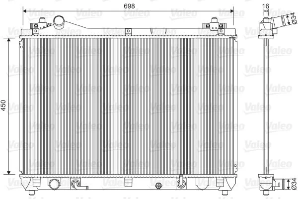 Radiator, engine cooling VALEO 701592