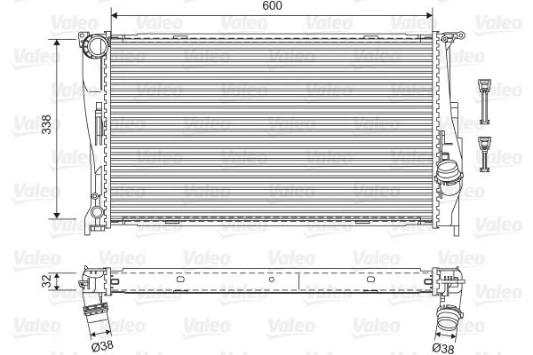 Radiator, engine cooling VALEO 701601